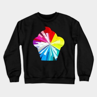 Rainbow Colour Wheel Cupcake Crewneck Sweatshirt